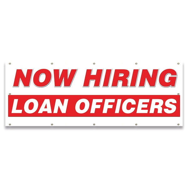 Now Hiring Loan Officers Banner Apply Inside Accepting Application Single Sided